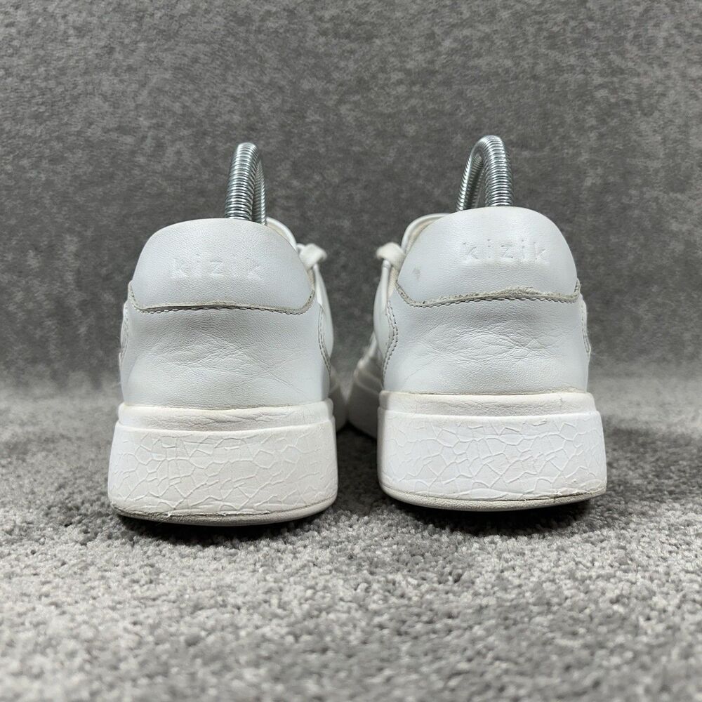Kizik Vegas Women's Sz 8.5 Men's Sz 7 White Leather Hands Free Athletic Shoes - Picture 6 of 11